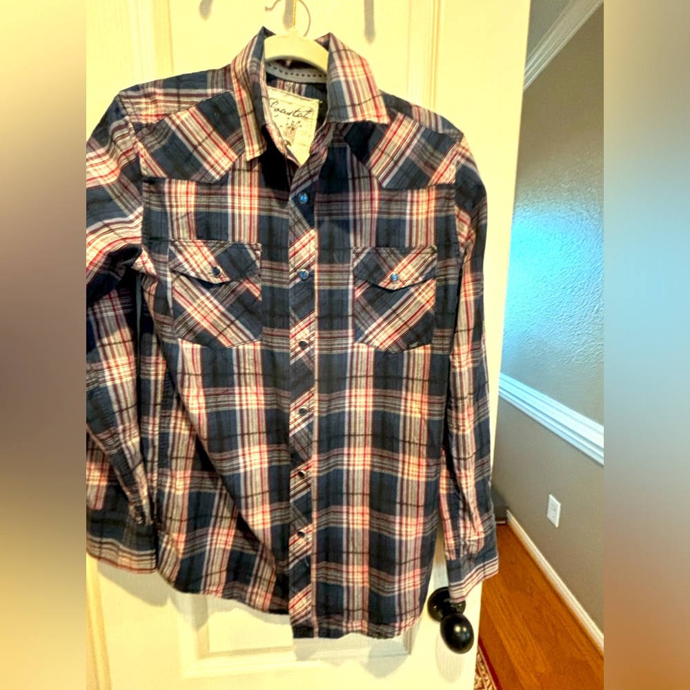 Coastal snap dress shirt, men size‎ small new without tags super cute